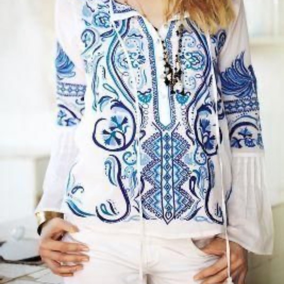 Gorgeous Anthropologie boho top. Never worn. - Picture 5 of 10